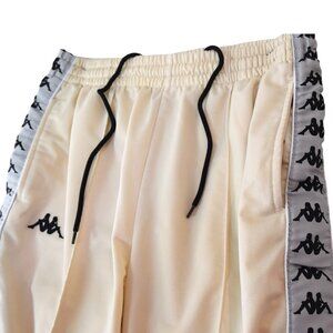 Kappa Logo Track Pants Beige Cream Retro Y2K Streetwear XL